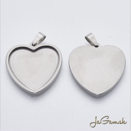 Prívesok s lôžkom 29x29mm CHIRURGICKÁ OCEĽ, 1ks (ch1627)